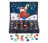 Crystal Advent Raised Decorative Calendar - 2025 Set of 24 Pendants, Colourful Gemstone Decorations, Sparkling Ornaments, Shiny Mineral Pendants for the Holidays | Pendant Collection No