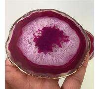 Crystal Agate Plate Geode Slice Coasters Ornaments
