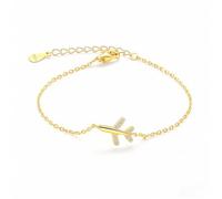 Crystal Airplane Bracelets Minimalist Unique Charm Aircraft Fly Plane Airline Chic Rhinestone Adjustable Bracelet for Women Men Stewardess Pilots Flight Attendants Birthday Holiday Christmas Jewelry
