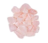 Crystal Allies Materials 1lb Bulk Rough Pink Rose Quartz Crystals from Brazil Large 1" Raw Natural Stones for Cabbing, Cutting, Lapidary, Tumbling, and Polishing & Reiki Crystal Healing Wholesale Lot