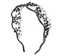 Crystal Alloy Zinc Black Rhinestone Headband Hair Hoop | Wedding Head Band for Anniversaries and Festival Wear, Chic Elegant Finish for Daughter and Friends