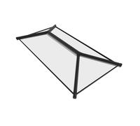 Crystal Aluminium Skylight Roof 2500 x 1500mm Black External/White Internal