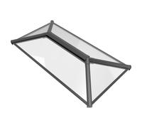 Crystal Aluminium Skylight Roof 3000 x 1500mm Grey External/White Internal