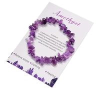 Crystal Amethyst Anxiety Bracelet for Women - Natural Stone Bead Stretch Adjustable Gemstone Bracelet - Healing Rose Quartz Jewelry for Kids