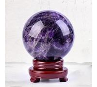Crystal Amethyst Gemstone Ball Polished Quartz Crystal Stone Sphere Ornament for Magic, Photography,Family Decorative,Home Office Decor,7cm/2.7in