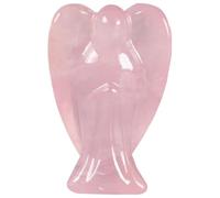 Crystal Angel,Rose Quartz Crystal Guardian Angel,1.5 Inch Healing Crystal Gemstone Pocket Angel Figurine,for Women,Birthday Christmas (Rose Quartz)