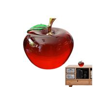 Crystal Appl-e Paperweight Art Glass - Appl-e Collectible Figurines Decoration Crafts, Crystal Figurine Lucky Ornament For Desk Decor Wedding - Red