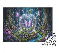 Crystal Apple 1000 Piece Puzzle Home Decor Glowing Forest for Grandparents Senior Leisure Enthusiasts Brain Training 70x50cm/1000pcs