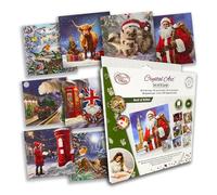 CRYSTAL ART 2024 Limited Edition Festive Best of British Set of 8 Cards