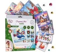 CRYSTAL ART 2026 Best of British Card Box Set of 8, Complete Diamond Painting, DIY Craft Kit for Kids & Adults, Creative Gift Idea