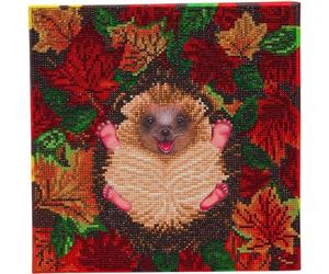 CRYSTAL ART Autumn Hedgehog Canvas Kit 30x30cm
