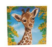CRYSTAL ART Baby Giraffe 18x18cm Card