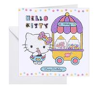 CRYSTAL ART Birthday Treats 18x18cm Card Hello Kitty