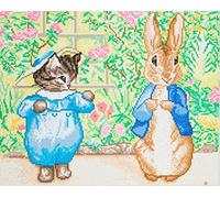CRYSTAL ART CAK-PRBT51L: Peter Rabbit and Tom Kitten 40x50m Canvas Kit