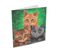 CRYSTAL ART Cats 18x18cm Card
