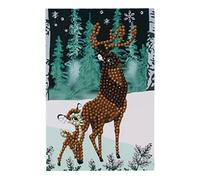 CRYSTAL ART CCK-10x15DNY01: Winter Bambi and Son 10x15cm Card