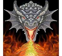 CRYSTAL ART CCK-A72: Dragon Fire Head 18x18cm Card Anne Stokes
