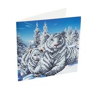 CRYSTAL ART CCK-A8: Snowy White Tigers Card Kit