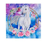 CRYSTAL ART CCK-A85: Unicorn Garland 18x18cm Card