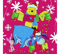 CRYSTAL ART CCK-DNY808: Festive Winnie The Pooh, 18x18cm Card