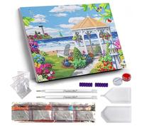 CRYSTAL ART Coastline Canvas Kit 40x50cm Craft Buddy