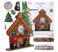 CRYSTAL ART Cosy Cottage 3D Clock Kit Craft Buddy