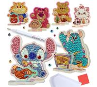 CRYSTAL ART Cuddle Crew Hidden Treasures Kit Disney, Complete Diamond Art Kit, 6cm, DIY Craft Kit for Kids, Creative Gift Idea Stocking Filler, Collectible