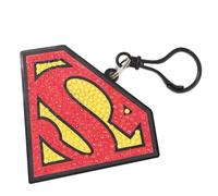 CRYSTAL ART - Diamond Backpack Charm Kit - Creative Toys Gift Idea For Girl and Boy - Craft Activity - Dc Comics - Superman Logo