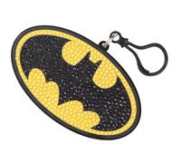 CRYSTAL ART - Diamond Backpack Charms Kit - Creative Toys Gift Idea For Girl and Boy - Craft Activity - DC Comics - Batman Logo