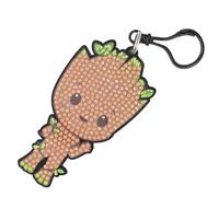 Crystal Art Bag Charm Kit - Marvel Groot - Diamond Backpack Craft Activity Gift
