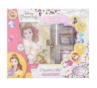 CRYSTAL ART - Diamond Diary Kit - Includes: Notebook with Padlock, 2 Keys, Numbered Adhesive Template, Stylus, Glitter Rhinestones - Disney Beauty and The Beast - Belle