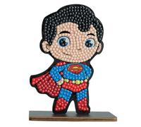CRYSTAL ART - Diamond Figure Kit - Creative and Fun Activity - Adults and Children - Glitter Decoration in Assorted Colours - DC Comics - Superman