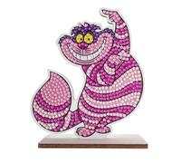 CRYSTAL ART - Diamond Figurine Kit - Creative and Fun Activity - Adults and Children - Glitter Decoration in Assorted Colours - Disney - Cheshire Cat