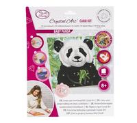 CRYSTAL ART Diamond Painting Kit for Ages 8 and Above - DIY Activity for Adults and Children - Diamond Card 18 x 18 cm - Baby Panda - with Crystals, Stylus and Accessories - Creative Gift
