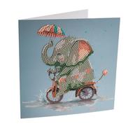CRYSTAL ART Elephant 18x18cm Card