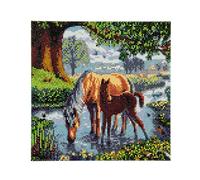 Crystal Art Fell Ponies 30x30cm Framed Crystal Art Kit