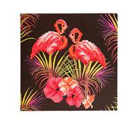 Crystal Art Flamingos Crystal Art Card Kit 18 x 18 cm