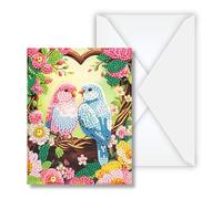 CRYSTAL ART Floral Birds Card Kit 12.6cm x 17.5cm