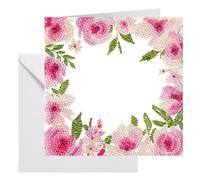 CRYSTAL ART Floral Border Card Kit 18x18cm