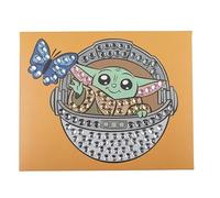 CRYSTAL ART Grogu Junior Canvas Kit 25x20cm Star Wars Big 12mm Gems The Mandalorian