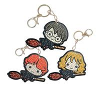 CRYSTAL ART Harry Potter Complete Set of 3 Keyrings 7 x 8 cm to Diamond and Collect