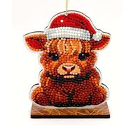 CRYSTAL ART Highland Cow Hanging Buddies Decoration