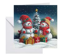CRYSTAL ART Holiday Smiles Card 18x18cm Kit Craft Buddy Christmas