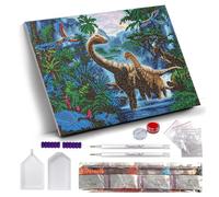 CRYSTAL ART Jurassic Jungle Canvas Kit 40cmx50cm Craft Buddy Diamond Painting