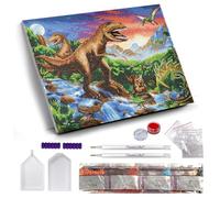 CRYSTAL ART Prehistoric World Canvas Kit 40cmx50cm Craft Buddy