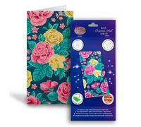 CRYSTAL ART Pretty Flowers Card Kit 11x22cm Craft Buddy