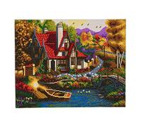 Crystal Art Riverside Cottage 40 x 50 cm Landscape Framed Crystal Art Kit