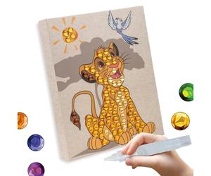 CRYSTAL ART Simba Junior Canvas Kit 20x25cm Disney Big 12mm Gems The Lion King
