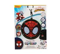Crystal Art Spider Man Diamond Backpack Bag Charm Crystal Art Multicolor