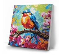 CRYSTAL ART Spring Robin 30x30m Canvas Kit Craft Buddy